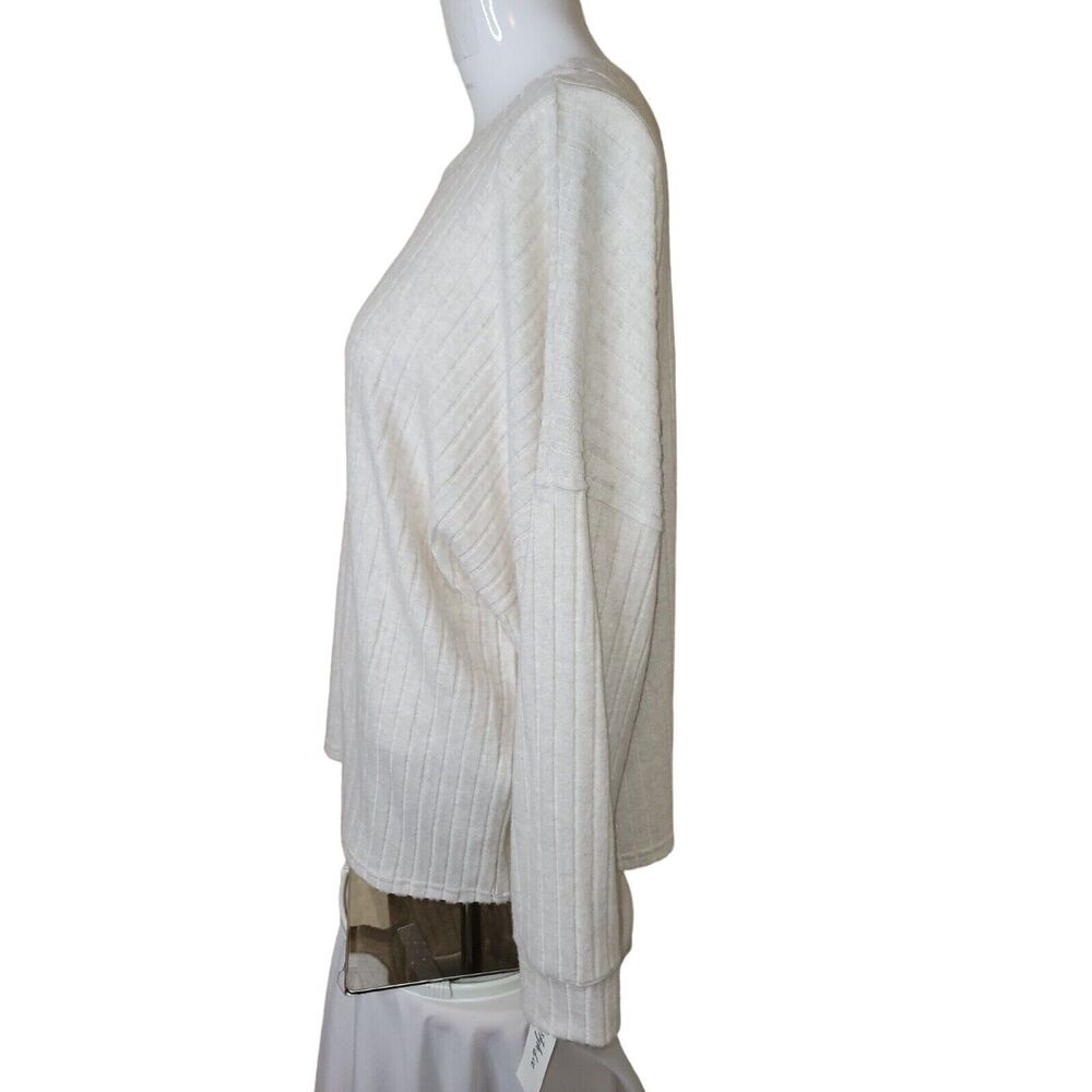 NEW Style & Co large top longsleeve soft roundneck cream sweatshirt